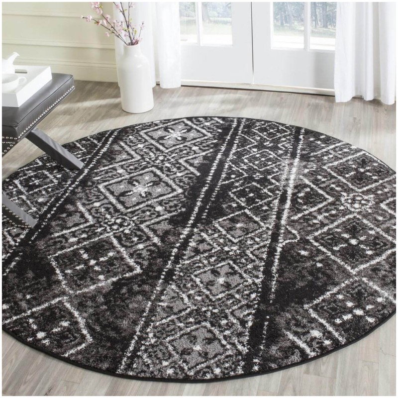 Tapete Adira Columnas de Diamantes en Negro