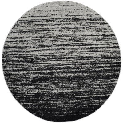 Tapete Adira Desvanecido en Plata y Negro