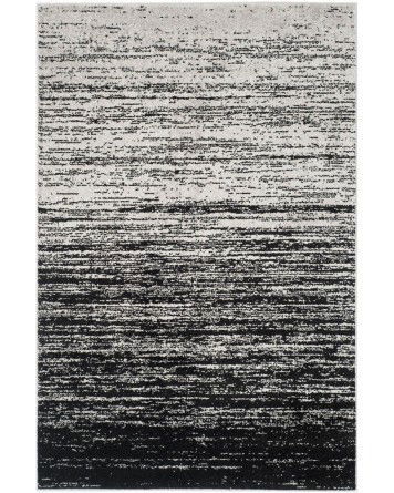 Tapete Adira Desvanecido en Plata y Negro