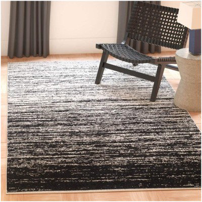 Tapete Adira Desvanecido en Plata y Negro