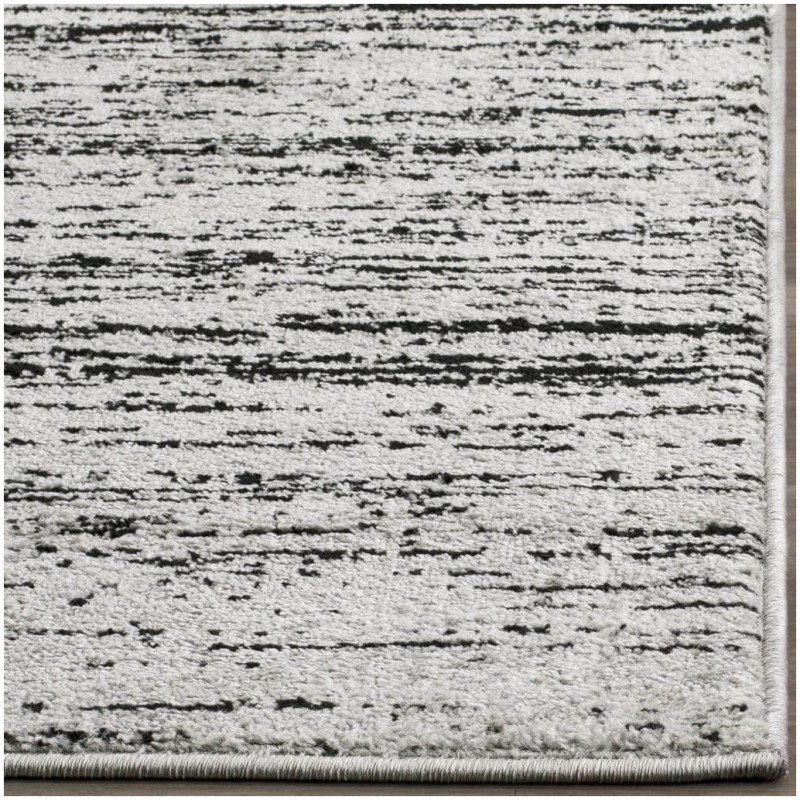 Tapete Adira Desvanecido en Plata y Negro
