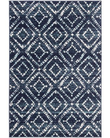 Tapete Adira Diamantes Tribales en Azul