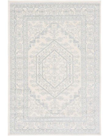 Tapete Adira Medallón en Marfil con Acero