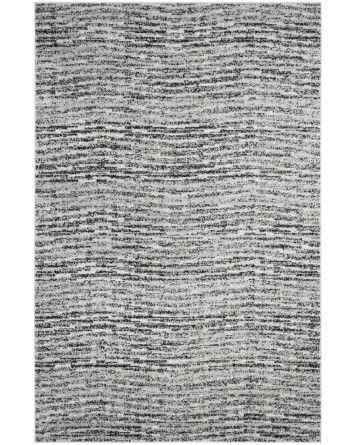 Tapete Adira Rayas Onduladas en Negro