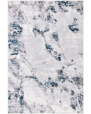 Tapete Emilia Abstracto Gris con Azul