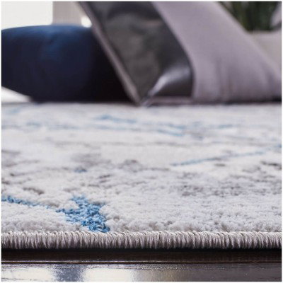 Tapete Emilia Abstracto Roca Azul