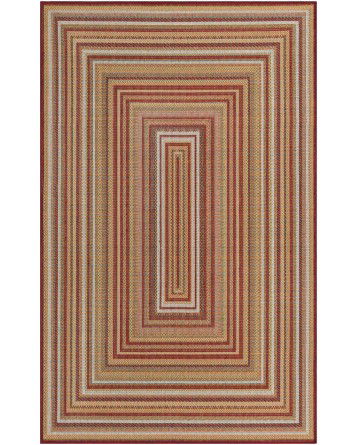 Tapete Cabos Rectángulos Rojos