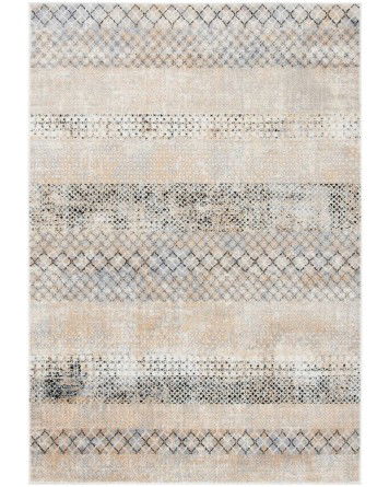 Tapete Emilia Bandas Grises con Dorado