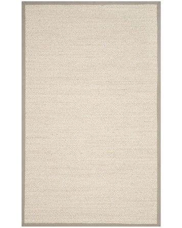 Tapete Frontera de Sisal con Orilla Caqui