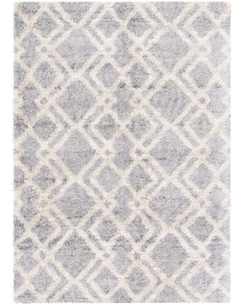 Tapete Bavaria Enrejado Gris con Crema