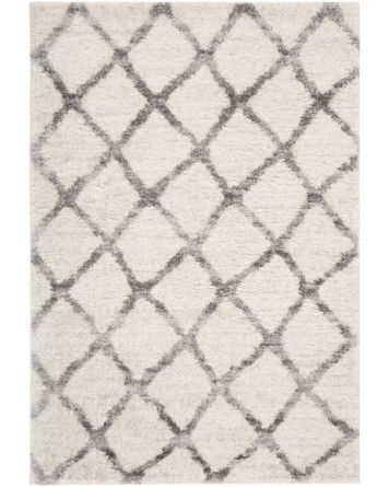 Tapete Bavaria Enrejado en Crema con Gris