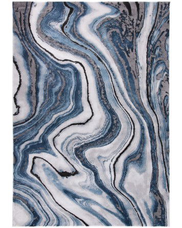 Tapete Destreza Arenas Grises con Azul