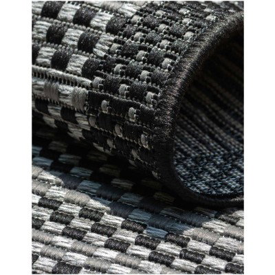 Tapete Exterior Borde Delgado en Gris