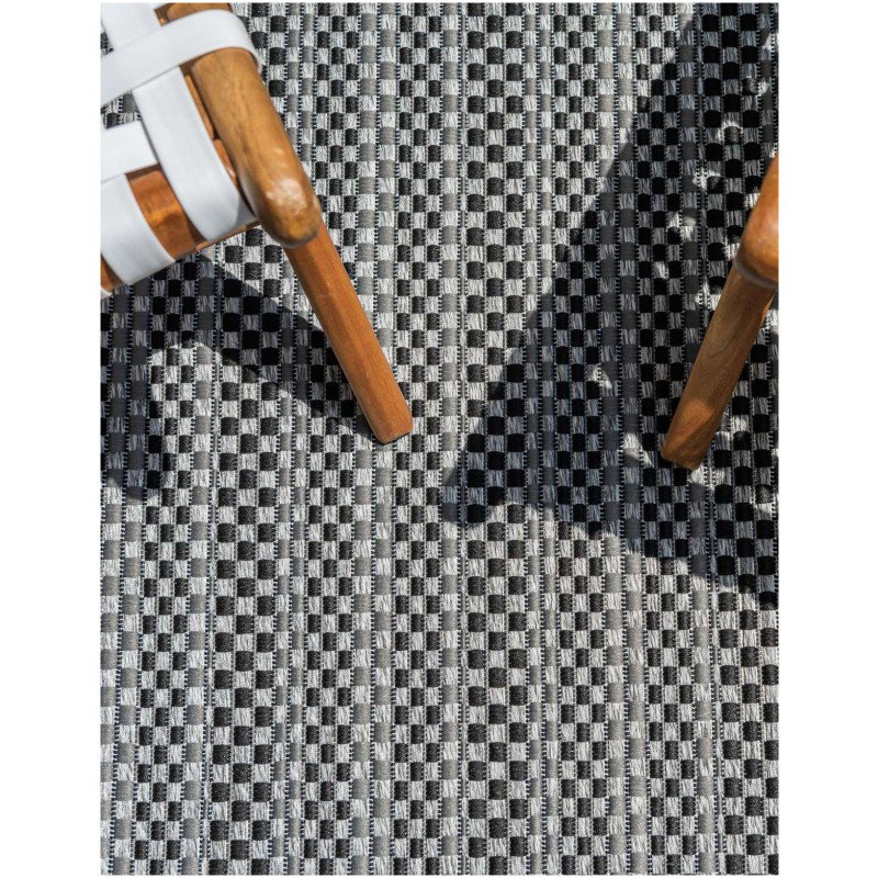 Tapete Exterior Borde Delgado en Gris