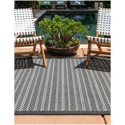 Tapete Exterior Borde Delgado en Gris