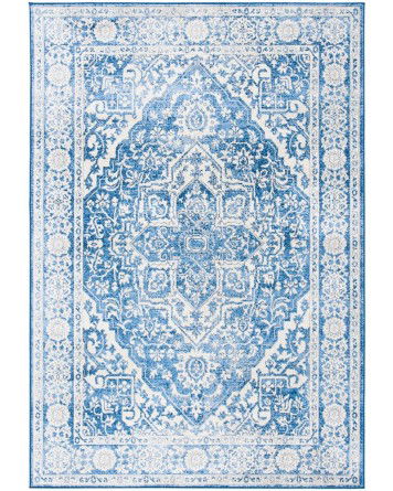 Tapete Westside Medallón de Rombo Azul