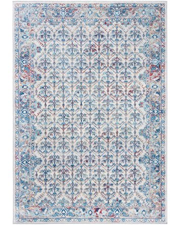 Tapete Westside Patron Floral en Azul