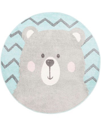 Tapete Fantasia Oso Feliz en Azul