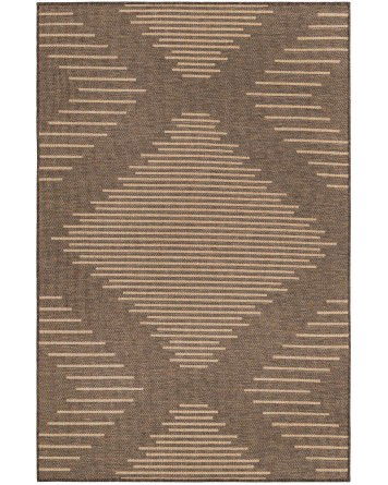 Tapete Dunas Moderno en Café con Natural