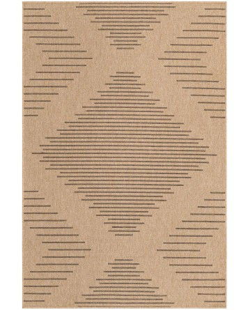 Tapete Dunas Moderno en Natural con Café