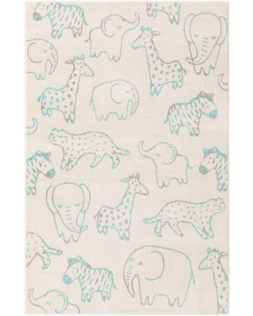 Tapete Fantasia Animalitos en Marfil