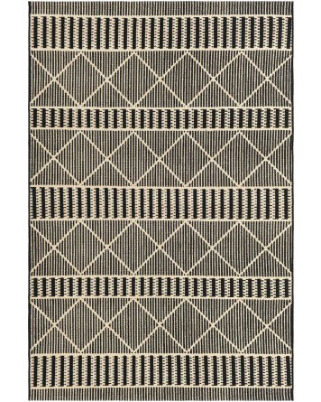 Tapete Exterior Enrejado y Lineas en Negro