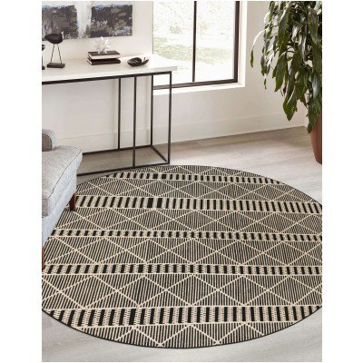 Tapete Exterior Enrejado y Lineas en Negro