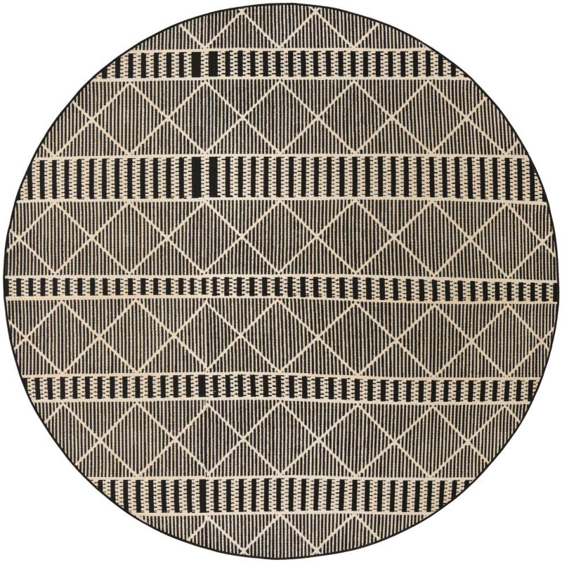 Tapete Exterior Enrejado y Lineas en Negro