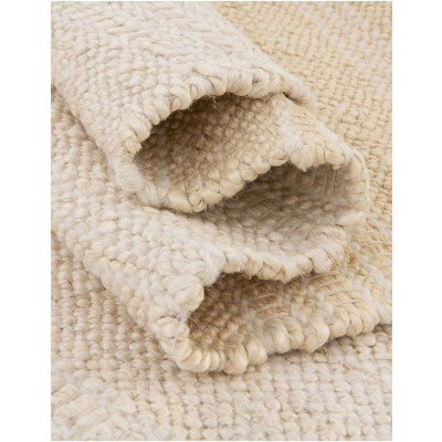 Tapete Laso en Marfil y Blanco