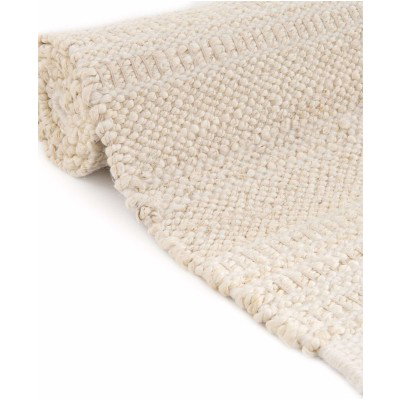 Tapete Laso en Marfil y Blanco