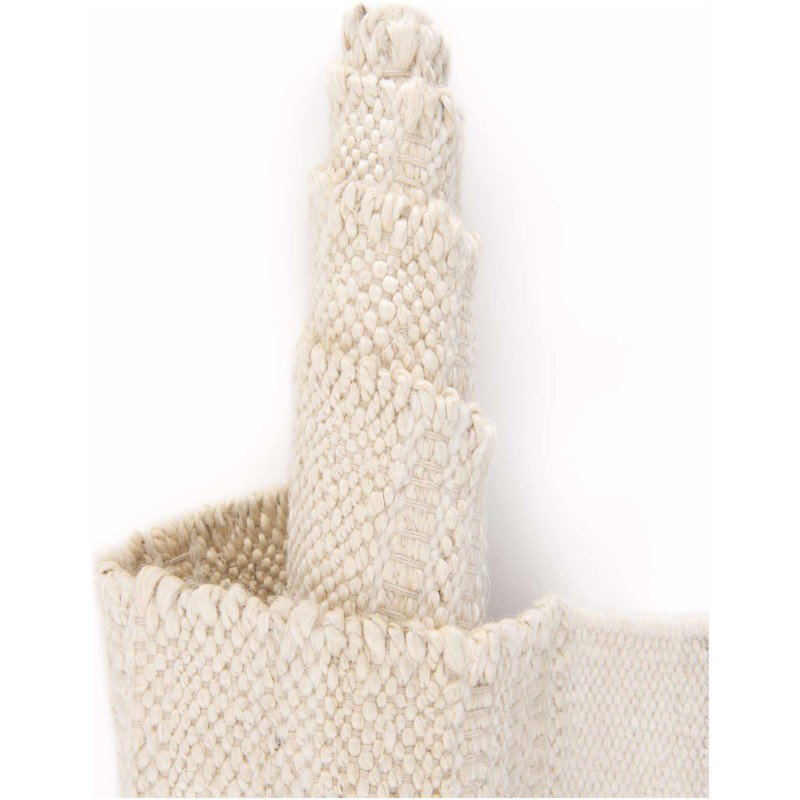 Tapete Laso en Marfil y Blanco