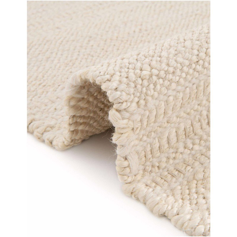 Tapete Laso en Marfil y Blanco