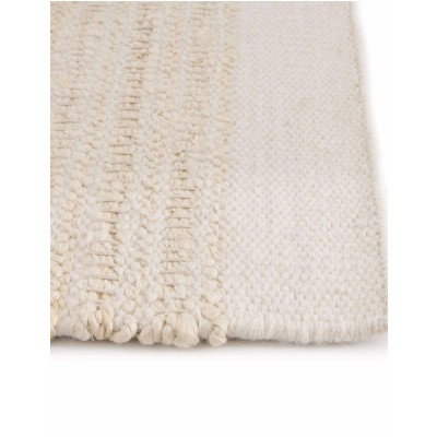 Tapete Laso en Marfil y Blanco