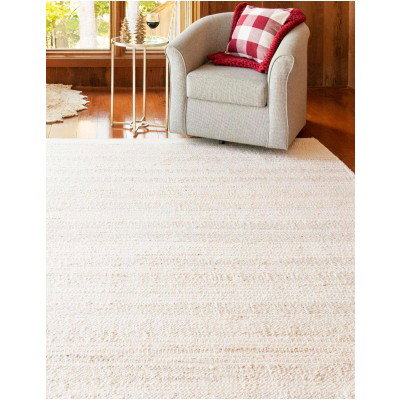 Tapete Laso en Marfil y Blanco