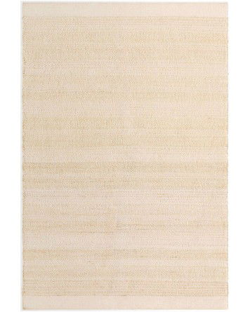 Tapete Laso en Marfil y Blanco