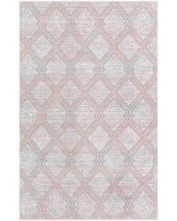 Tapete Lavable Camila Enrejado Rosa