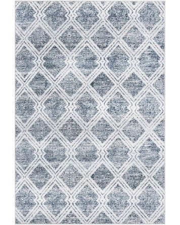 Tapete Lavable Camila Enrejado Azul Marino