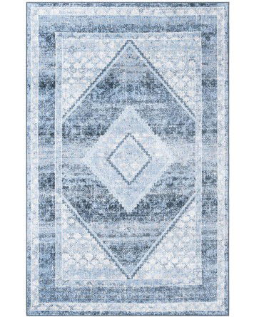 Tapete Lavable Camila Diamante Azul