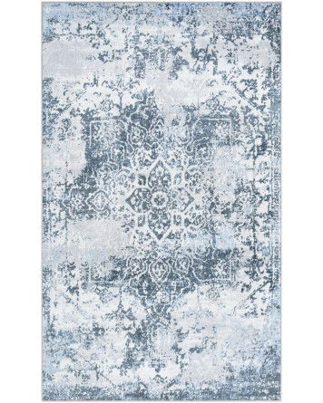 Tapete Lavable Camila Gran Medallon Azul