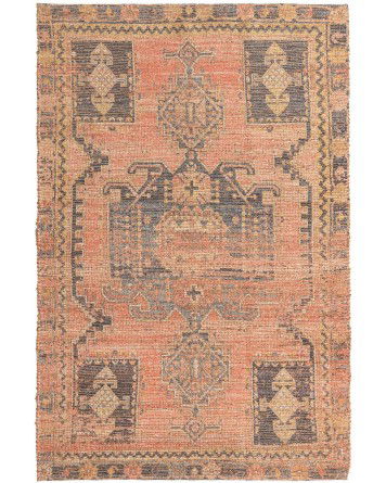 Tapete Yute y Chenille Rojo Antiguo