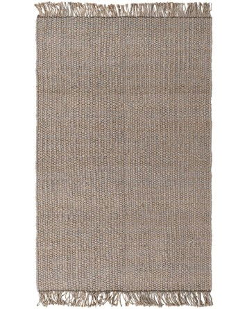 Tapete de Yute Nudos con Flecos Gris
