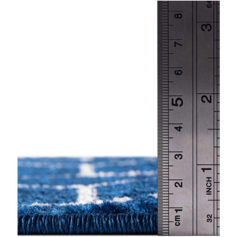 Tapete Enrejado Geométrico en Azul