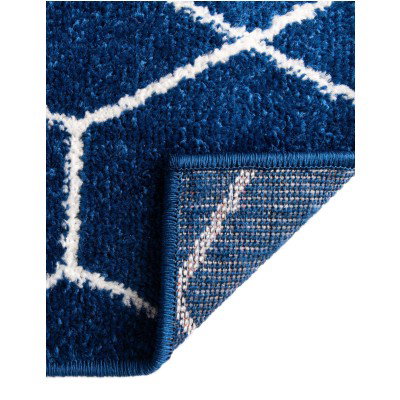 Tapete Enrejado Geométrico en Azul