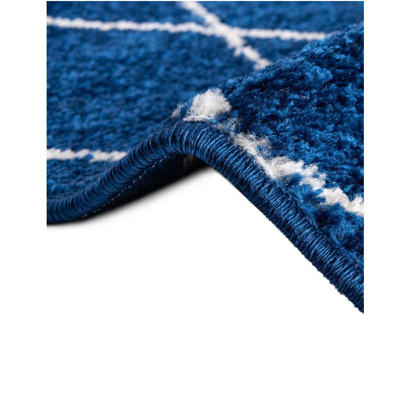 Tapete Enrejado Geométrico en Azul