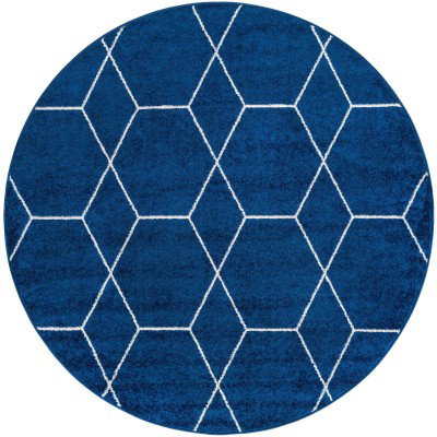 Tapete Enrejado Geométrico en Azul