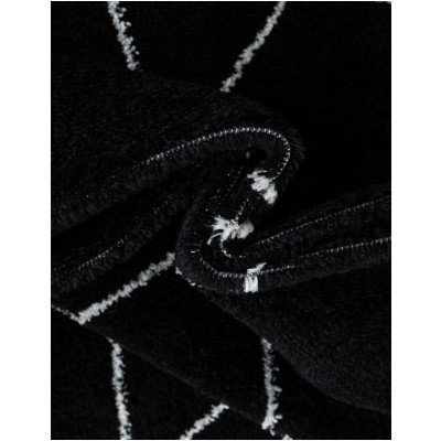 Tapete Enrejado Geométrico en Negro