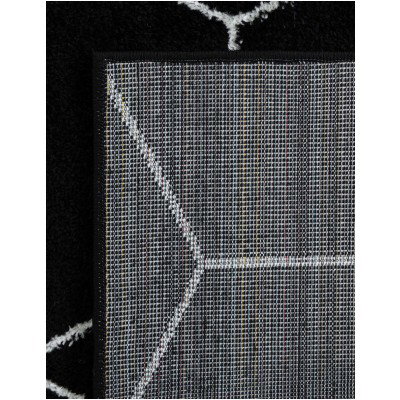 Tapete Enrejado Geométrico en Negro