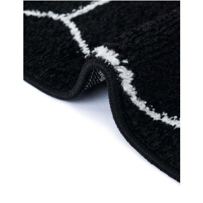 Tapete Enrejado Geométrico en Negro