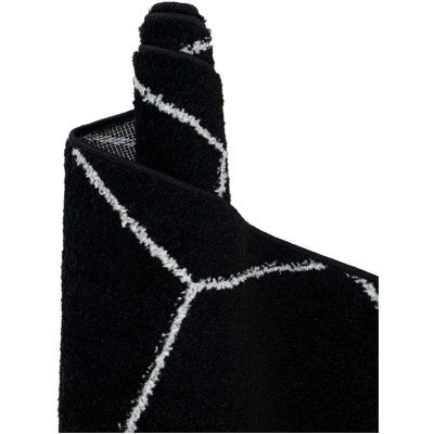 Tapete Enrejado Geométrico en Negro