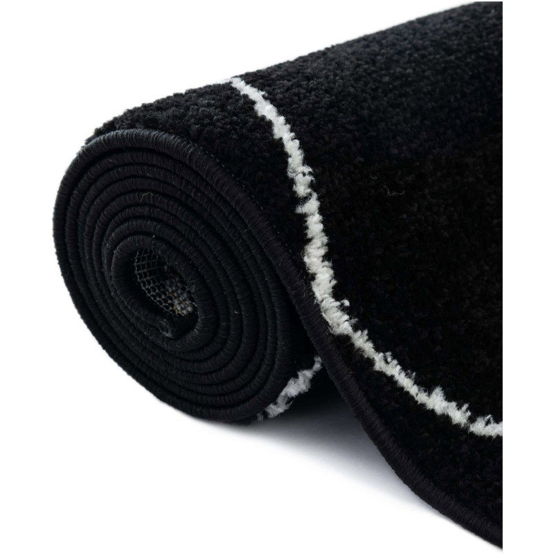 Tapete Enrejado Geométrico en Negro